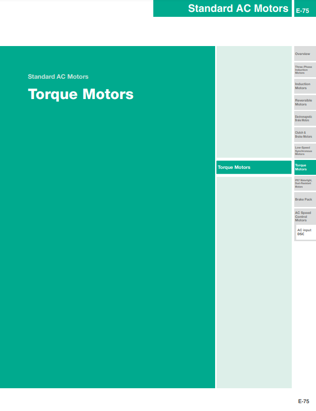 ORIENTAL MOTOR AC TORQUE MOTOR - KC TPS
